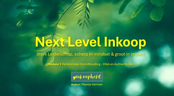 Next Level Inkoop - Module: Zelfinzicht – Wie ben jij als mens in het inkoopvak?
